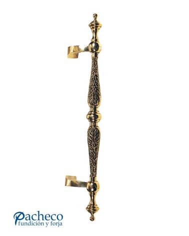 Tirador de latón brillo rugoso desplazado para portón de entrada