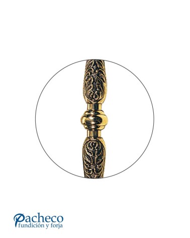 Tirador de latón brillo rugoso desplazado para portón de entrada