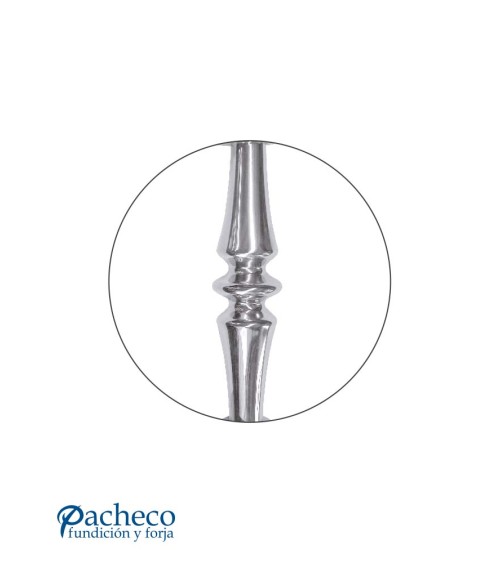 Tirador de latón cromado torneado decorado desplazado para puerta principal