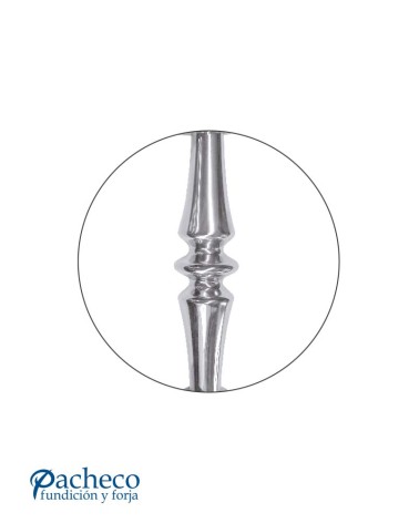 Tirador de latón cromado torneado decorado desplazado para puerta principal