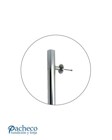 Tirador de acero inoxidable 304 pulido brillo tubular recto para puerta de portal