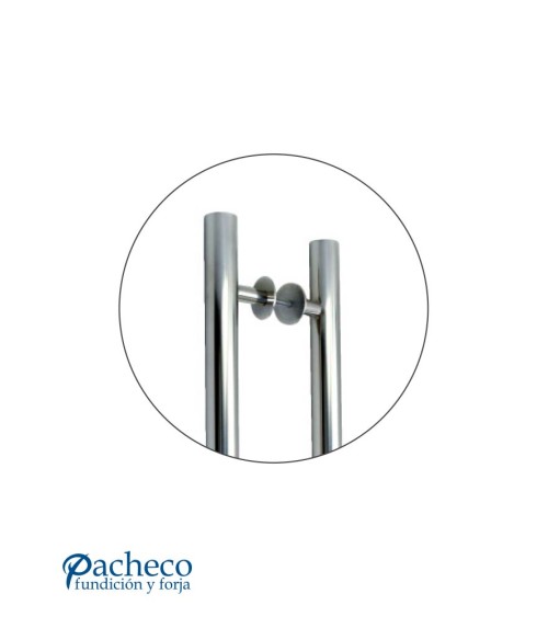 Manillón de acero inoxidable 304 pulido brillo tubular doble para portón de entrada