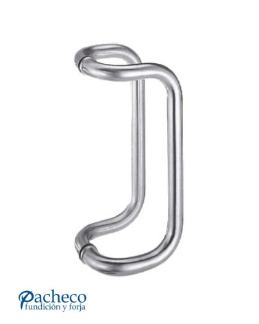 Manillón de acero inoxidable 304 pulido brillo curvo simple para puerta de portal