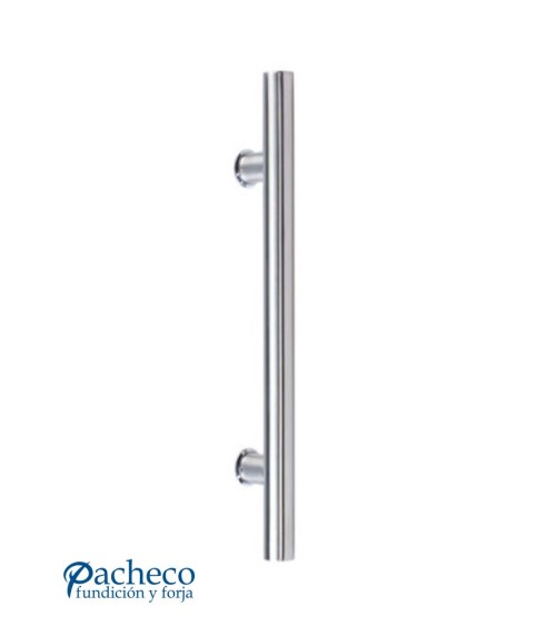 Manillón de acero inoxidable 304 pulido brillo tubular recto simple para portón de entrada