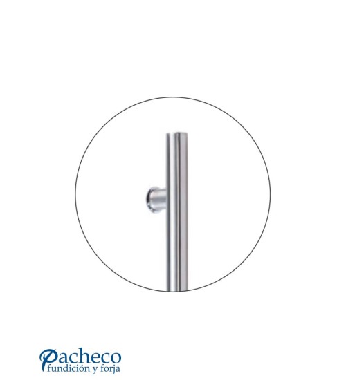 Manillón de acero inoxidable 304 pulido brillo tubular recto simple para portón de entrada