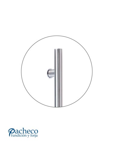 Manillón de acero inoxidable 304 pulido brillo tubular recto simple para portón de entrada