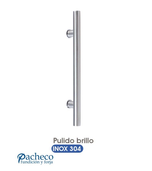 Manillón de acero inoxidable 304 pulido brillo tubular recto simple para portón de entrada