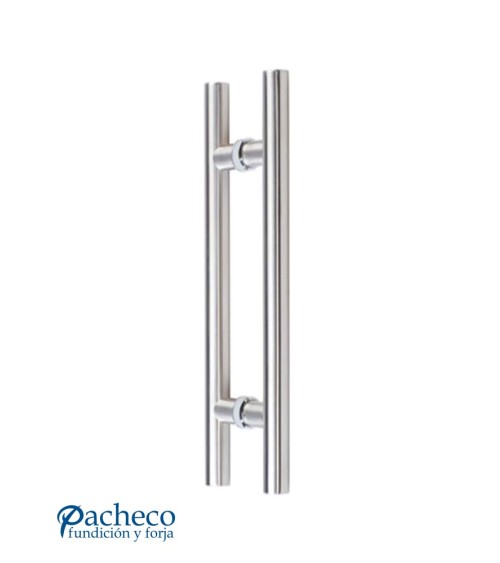 Manillón de acero inoxidable 304 pulido brillo tubular recto doble para puerta principal