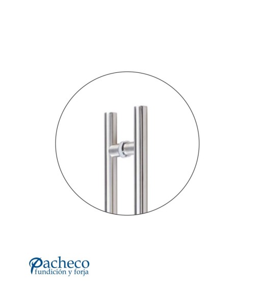 Manillón de acero inoxidable 304 pulido brillo tubular recto doble para puerta principal