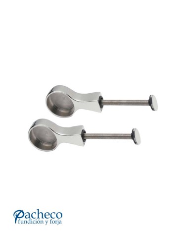 Soportes para tiradores de acero inoxidable 304 brillo tipo pasante (juego 2 piezas)