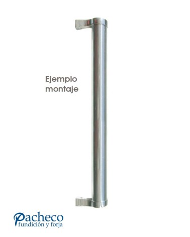 Soportes para manillones de acero inoxidable 304 brillo tipo curvo pasante (juego 2 piezas)