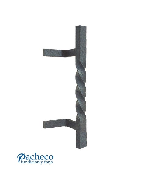 Tirador de hierro forjado entorchado para puerta de portal