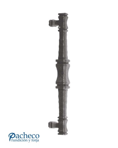 Tirador de forja torneado decorado para puerta principal