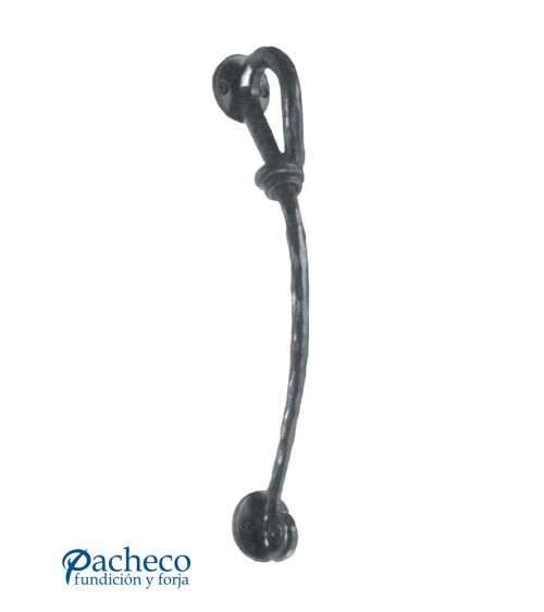 Tirador de forja tipo cuerda arqueado para puerta principal