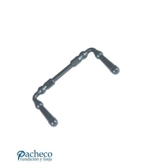 Manilla de hierro forjado torneada clásica para portón rústico