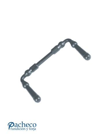 Manilla de hierro forjado torneada clásica para portón rústico