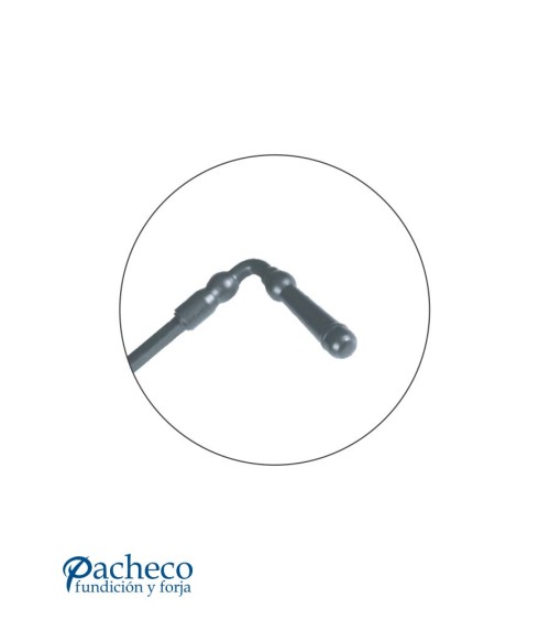 Manilla de hierro forjado torneada clásica para portón rústico