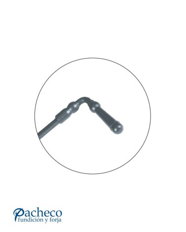 Manilla de hierro forjado torneada clásica para portón rústico