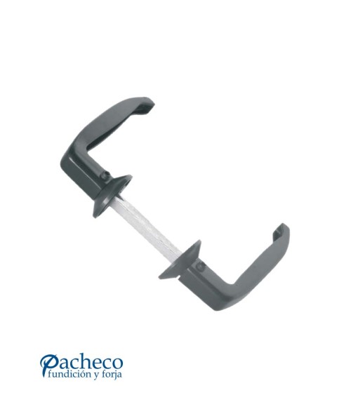 Manilla negra metálica en U para puerta interior