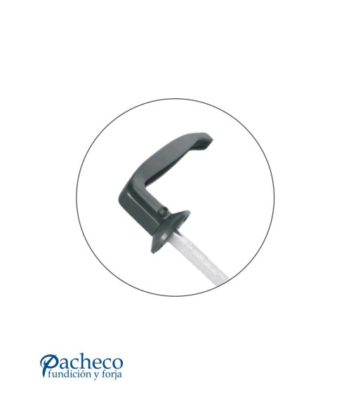 Manilla negra metálica en U para puerta interior