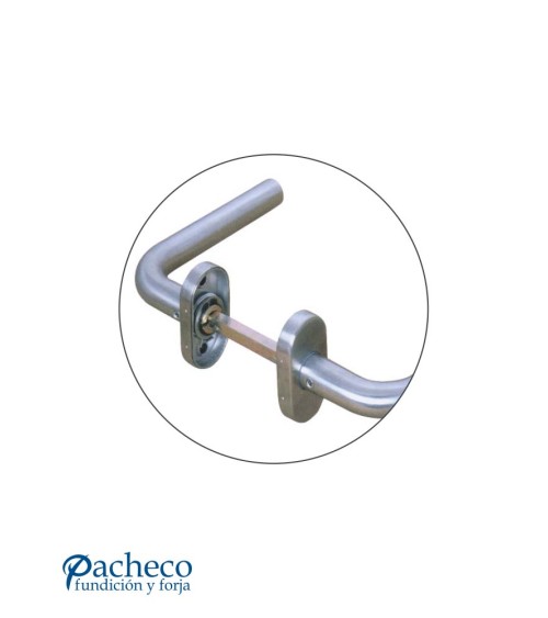 Manilla de acero inoxidable 304 satinado en U con placa para puerta de interior