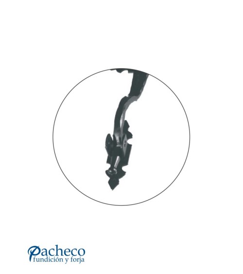 Cerrojo de hierro forjado negro clásico para puertas rústicas