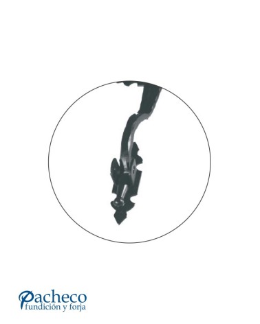 Cerrojo de hierro forjado negro clásico para puertas rústicas