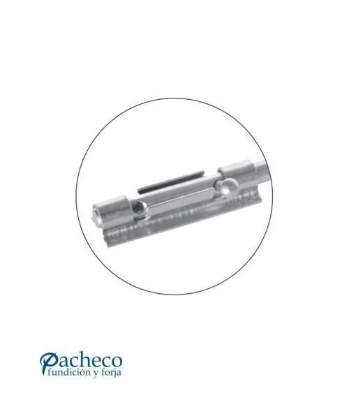 Cerrojo zincado para soldar en puertas metálicas de seguridad