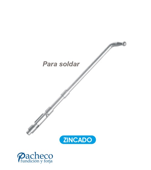 Pasador zincado para soldar en puertas metálicas exteriores