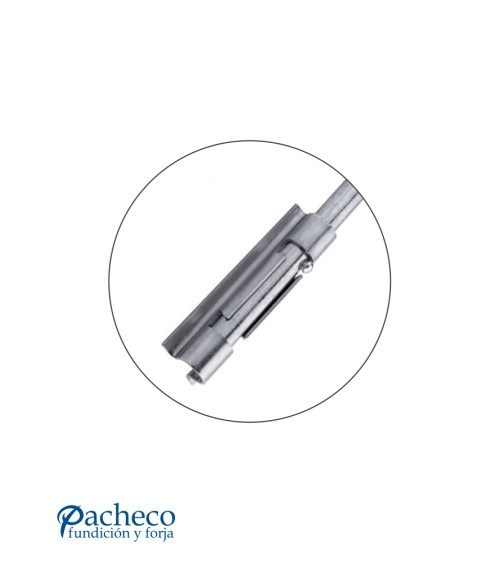 Pasador reforzado zincado para soldar en portones y cancelas metálicas
