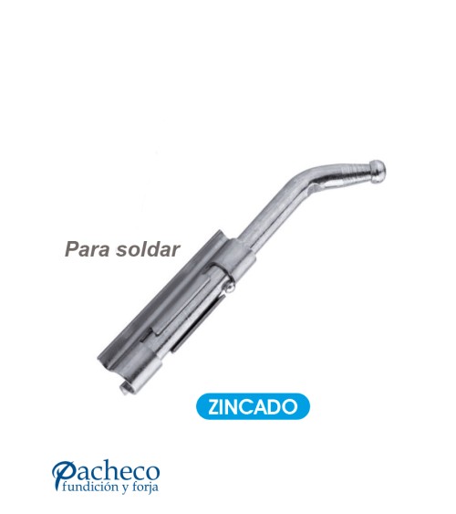 Pasador reforzado zincado para soldar en portones y cancelas metálicas