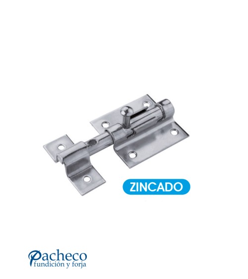 Cerrojo zincado reforzado para puertas metálicas exteriores