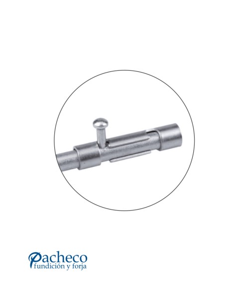 Cerrojo zincado para candado en puertas metálicas y verjas