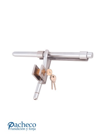 Cerrojo zincado con llave para puertas metálicas de entrada