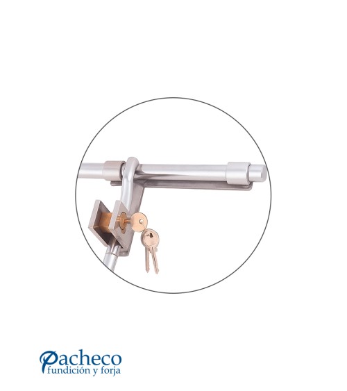 Cerrojo zincado con llave para puertas metálicas de entrada