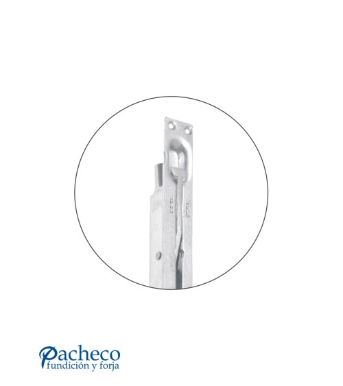 Cerradura embutida zincada de doble acción para puertas metálicas