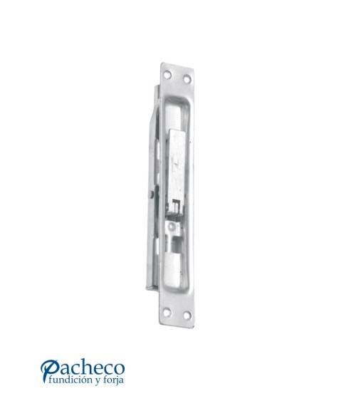 Cerradura embutida zincada de acción simple para puertas metálicas