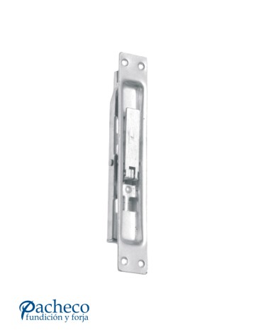 Cerradura embutida zincada de acción simple para puertas metálicas