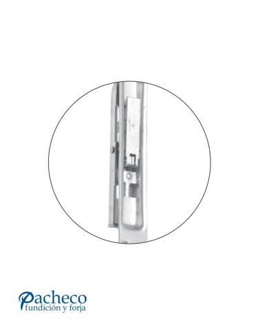 Cerradura embutida zincada de acción simple para puertas metálicas