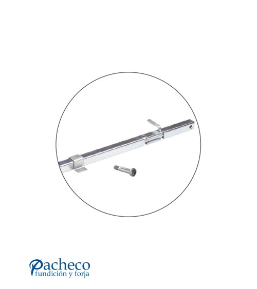 Pasador zincado con muelle para puertas metálicas y cerramientos exteriores