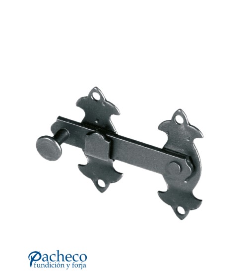 Tranca rústica de hierro lacado negro para puertas tradicionales