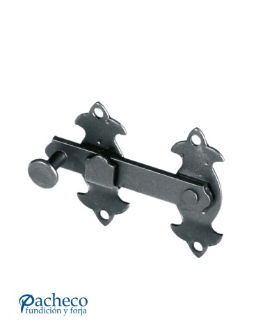 Tranca rústica de hierro lacado negro para puertas tradicionales