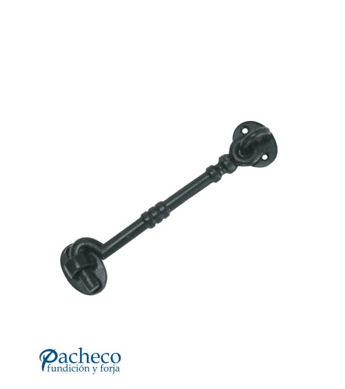 Soporte de hierro lacado en negro para puertas rústicas