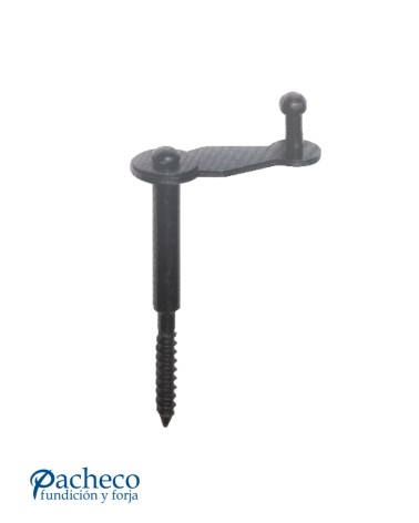 Gancho de hierro lacado en negro para sujeción de persianas rústicas