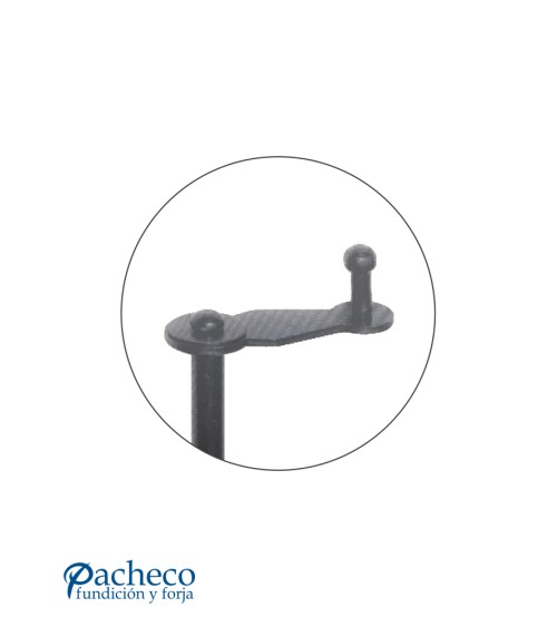 Gancho de hierro lacado en negro para sujeción de persianas rústicas