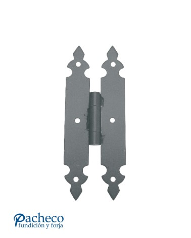 Bisagra rústica de hierro negro para puertas tradicionales