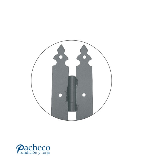 Bisagra rústica de hierro negro para puertas tradicionales