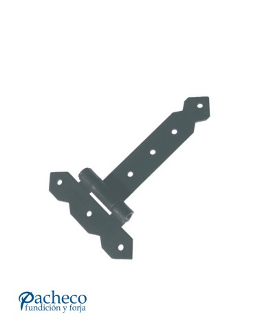 Bisagra reforzada de hierro lacado en negro para puertas antiguas