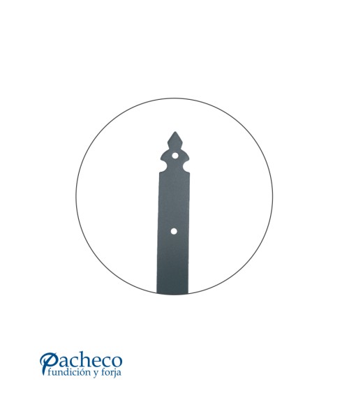 Bisagra en L de hierro negro para portones rústicos