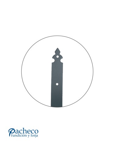 Bisagra en L de hierro negro para portones rústicos